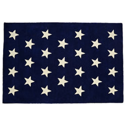 Great Little Trading Co Star Rug, Large Navy